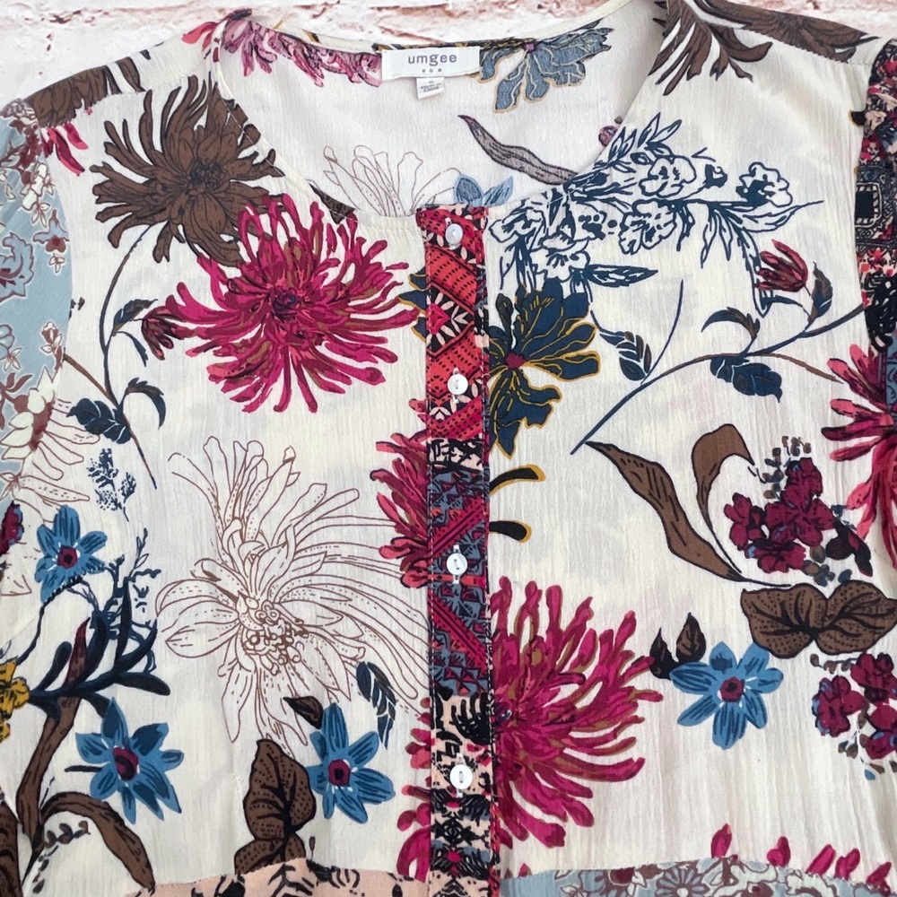 Boho Asymmetrical Dress Patchwork - image 8